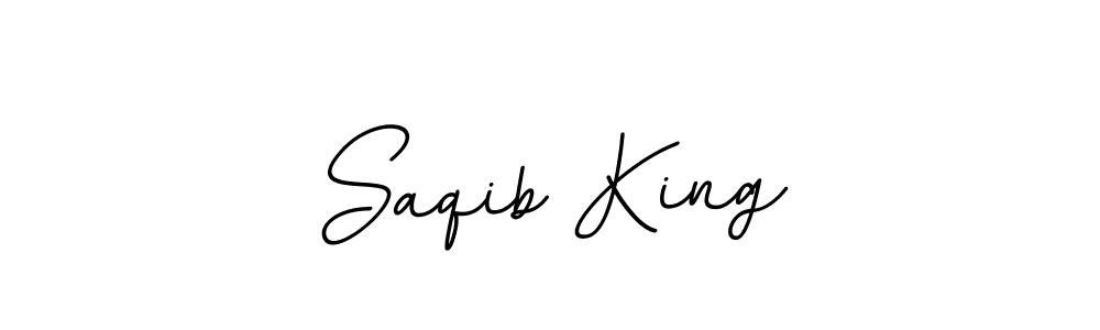 Design your own signature with our free online signature maker. With this signature software, you can create a handwritten (BallpointsItalic-DORy9) signature for name Saqib King. Saqib King signature style 11 images and pictures png