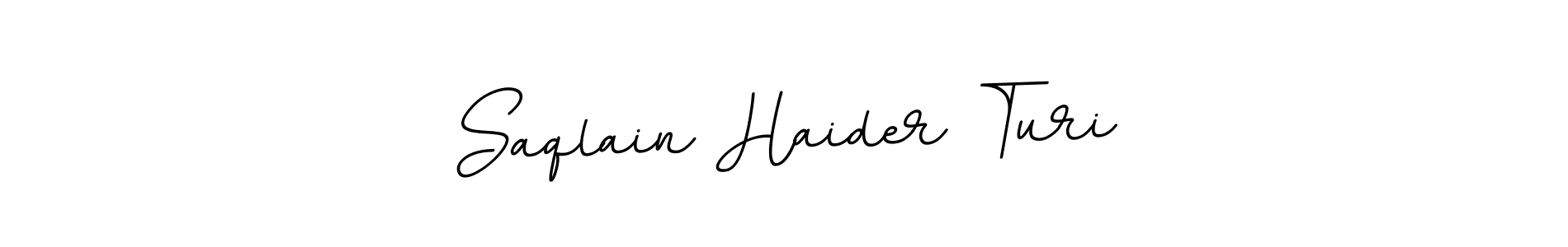 Use a signature maker to create a handwritten signature online. With this signature software, you can design (BallpointsItalic-DORy9) your own signature for name Saqlain Haider Turi. Saqlain Haider Turi signature style 11 images and pictures png