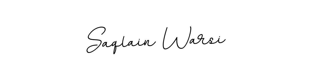 Design your own signature with our free online signature maker. With this signature software, you can create a handwritten (BallpointsItalic-DORy9) signature for name Saqlain Warsi. Saqlain Warsi signature style 11 images and pictures png