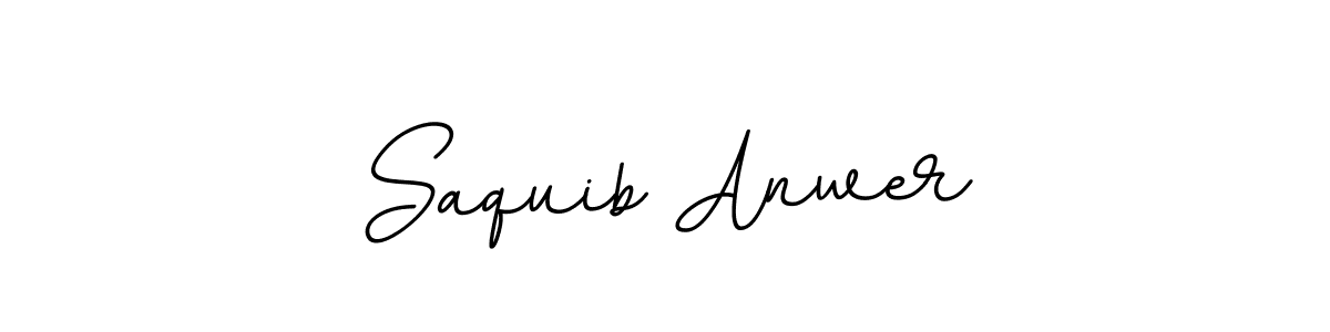 This is the best signature style for the Saquib Anwer name. Also you like these signature font (BallpointsItalic-DORy9). Mix name signature. Saquib Anwer signature style 11 images and pictures png