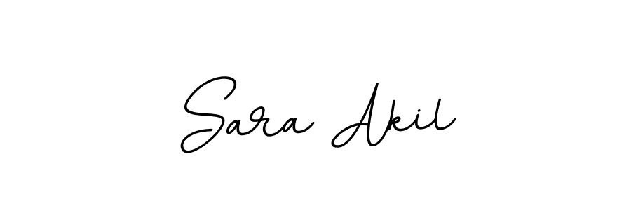 How to make Sara Akil name signature. Use BallpointsItalic-DORy9 style for creating short signs online. This is the latest handwritten sign. Sara Akil signature style 11 images and pictures png