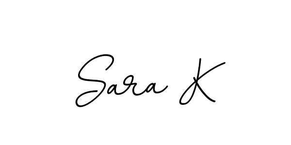 Make a beautiful signature design for name Sara K. With this signature (BallpointsItalic-DORy9) style, you can create a handwritten signature for free. Sara K signature style 11 images and pictures png