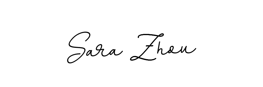 Sara Zhou stylish signature style. Best Handwritten Sign (BallpointsItalic-DORy9) for my name. Handwritten Signature Collection Ideas for my name Sara Zhou. Sara Zhou signature style 11 images and pictures png