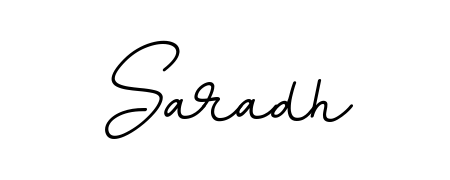 The best way (BallpointsItalic-DORy9) to make a short signature is to pick only two or three words in your name. For converting this name Saradh. Saradh signature style 11 images and pictures png