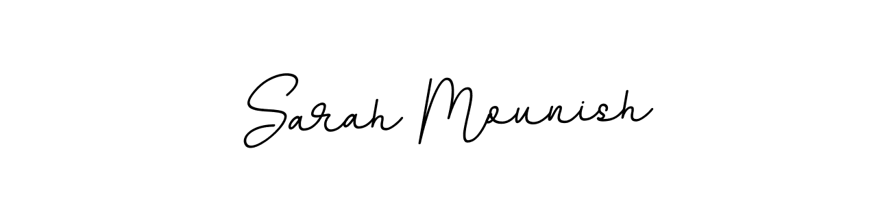 How to make Sarah Mounish name signature. Use BallpointsItalic-DORy9 style for creating short signs online. This is the latest handwritten sign. Sarah Mounish signature style 11 images and pictures png