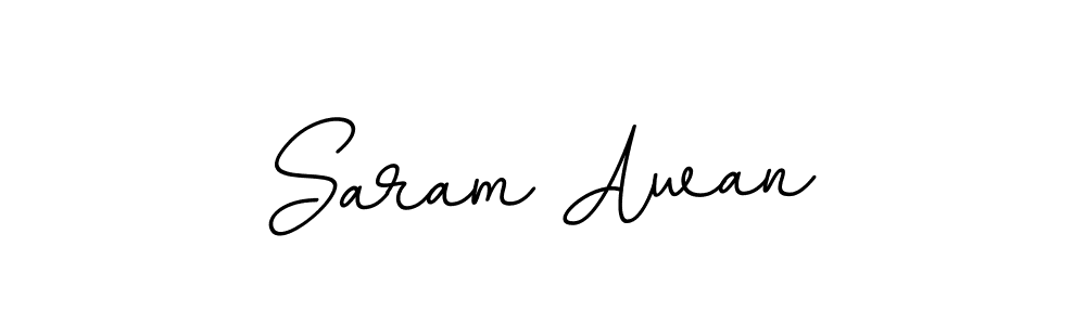 It looks lik you need a new signature style for name Saram Awan. Design unique handwritten (BallpointsItalic-DORy9) signature with our free signature maker in just a few clicks. Saram Awan signature style 11 images and pictures png