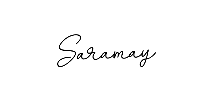 Make a beautiful signature design for name Saramay. With this signature (BallpointsItalic-DORy9) style, you can create a handwritten signature for free. Saramay signature style 11 images and pictures png