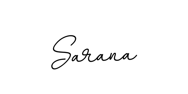 Make a beautiful signature design for name Sarana. With this signature (BallpointsItalic-DORy9) style, you can create a handwritten signature for free. Sarana signature style 11 images and pictures png