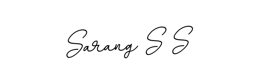 if you are searching for the best signature style for your name Sarang S S. so please give up your signature search. here we have designed multiple signature styles  using BallpointsItalic-DORy9. Sarang S S signature style 11 images and pictures png