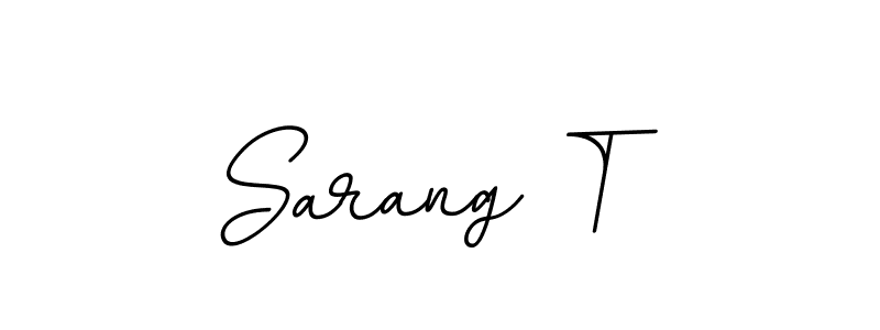 Create a beautiful signature design for name Sarang T. With this signature (BallpointsItalic-DORy9) fonts, you can make a handwritten signature for free. Sarang T signature style 11 images and pictures png