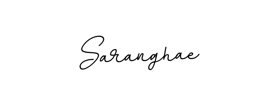 How to make Saranghae name signature. Use BallpointsItalic-DORy9 style for creating short signs online. This is the latest handwritten sign. Saranghae signature style 11 images and pictures png