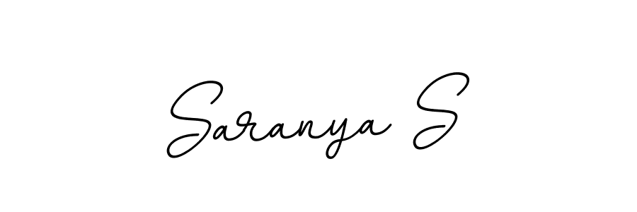 You should practise on your own different ways (BallpointsItalic-DORy9) to write your name (Saranya S) in signature. don't let someone else do it for you. Saranya S signature style 11 images and pictures png
