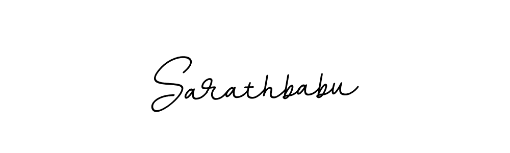 Use a signature maker to create a handwritten signature online. With this signature software, you can design (BallpointsItalic-DORy9) your own signature for name Sarathbabu. Sarathbabu signature style 11 images and pictures png