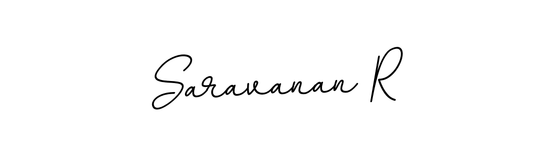 How to make Saravanan R name signature. Use BallpointsItalic-DORy9 style for creating short signs online. This is the latest handwritten sign. Saravanan R signature style 11 images and pictures png