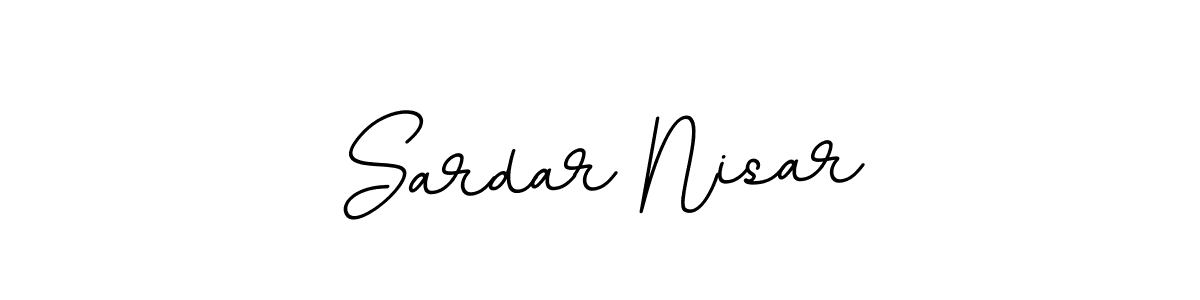 The best way (BallpointsItalic-DORy9) to make a short signature is to pick only two or three words in your name. The name Sardar Nisar include a total of six letters. For converting this name. Sardar Nisar signature style 11 images and pictures png
