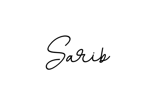 Make a beautiful signature design for name Sarib. With this signature (BallpointsItalic-DORy9) style, you can create a handwritten signature for free. Sarib signature style 11 images and pictures png