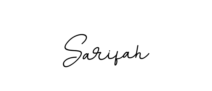 Use a signature maker to create a handwritten signature online. With this signature software, you can design (BallpointsItalic-DORy9) your own signature for name Sarifah. Sarifah signature style 11 images and pictures png