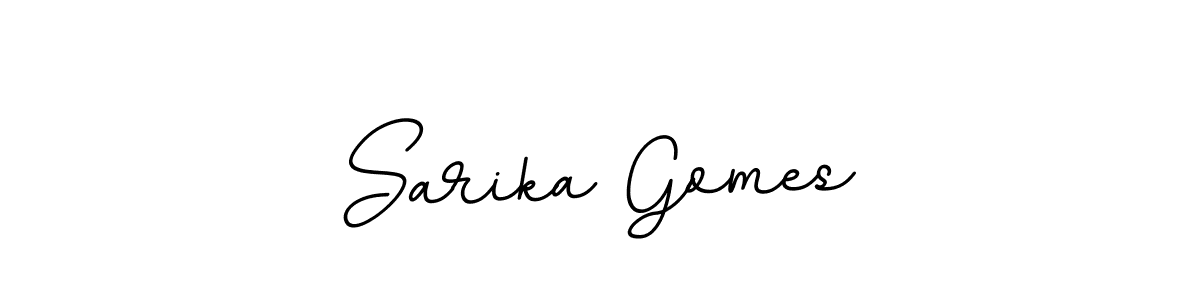 You should practise on your own different ways (BallpointsItalic-DORy9) to write your name (Sarika Gomes) in signature. don't let someone else do it for you. Sarika Gomes signature style 11 images and pictures png