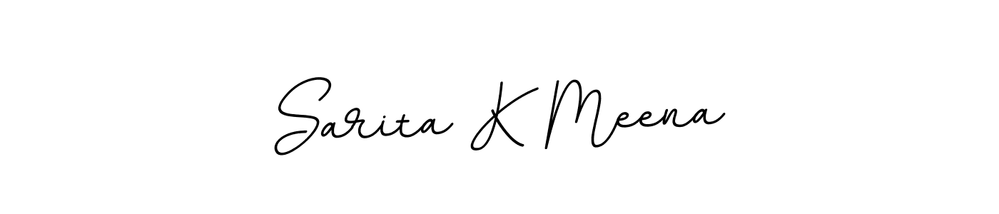 Design your own signature with our free online signature maker. With this signature software, you can create a handwritten (BallpointsItalic-DORy9) signature for name Sarita K Meena. Sarita K Meena signature style 11 images and pictures png