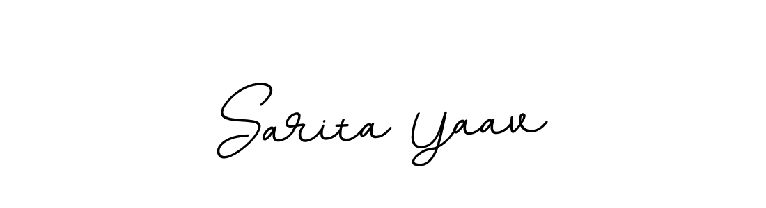 You should practise on your own different ways (BallpointsItalic-DORy9) to write your name (Sarita Yaav) in signature. don't let someone else do it for you. Sarita Yaav signature style 11 images and pictures png