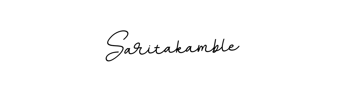 You should practise on your own different ways (BallpointsItalic-DORy9) to write your name (Saritakamble) in signature. don't let someone else do it for you. Saritakamble signature style 11 images and pictures png