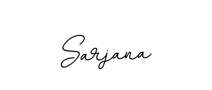 Use a signature maker to create a handwritten signature online. With this signature software, you can design (BallpointsItalic-DORy9) your own signature for name Sarjana. Sarjana signature style 11 images and pictures png