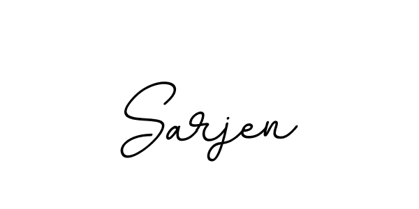 if you are searching for the best signature style for your name Sarjen. so please give up your signature search. here we have designed multiple signature styles  using BallpointsItalic-DORy9. Sarjen signature style 11 images and pictures png