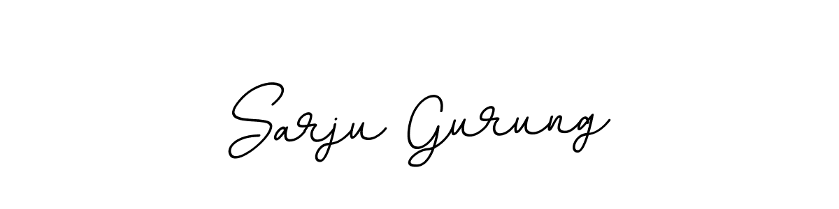 Make a beautiful signature design for name Sarju Gurung. With this signature (BallpointsItalic-DORy9) style, you can create a handwritten signature for free. Sarju Gurung signature style 11 images and pictures png