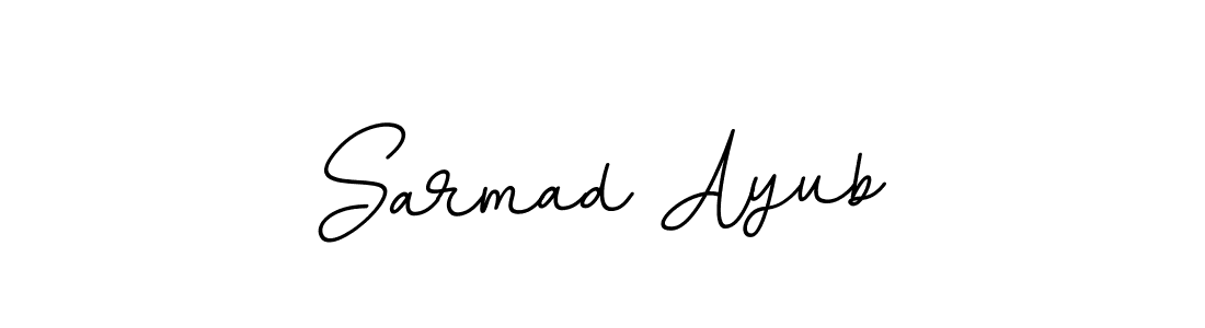 if you are searching for the best signature style for your name Sarmad Ayub. so please give up your signature search. here we have designed multiple signature styles  using BallpointsItalic-DORy9. Sarmad Ayub signature style 11 images and pictures png