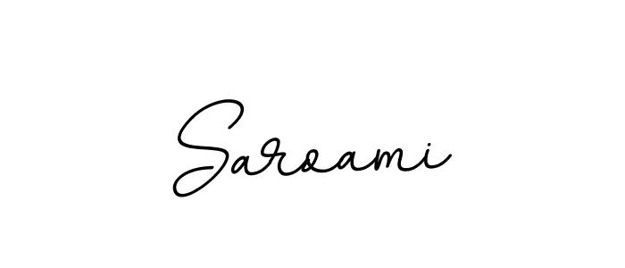Use a signature maker to create a handwritten signature online. With this signature software, you can design (BallpointsItalic-DORy9) your own signature for name Saroami. Saroami signature style 11 images and pictures png