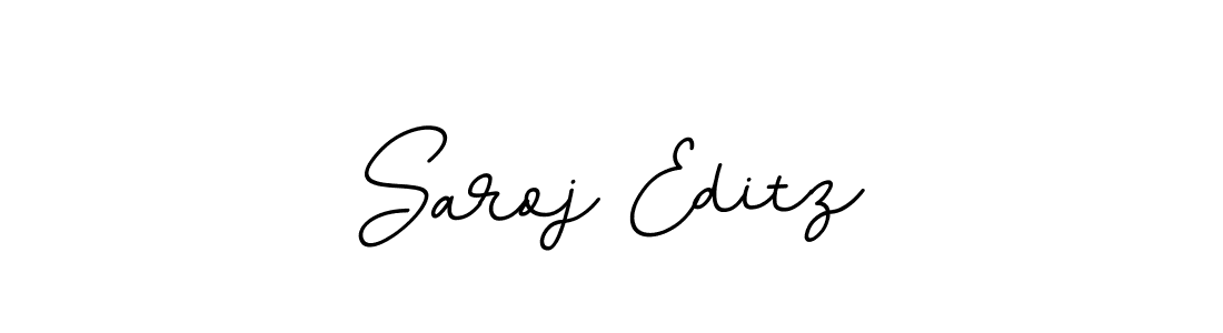 The best way (BallpointsItalic-DORy9) to make a short signature is to pick only two or three words in your name. The name Saroj Editz include a total of six letters. For converting this name. Saroj Editz signature style 11 images and pictures png