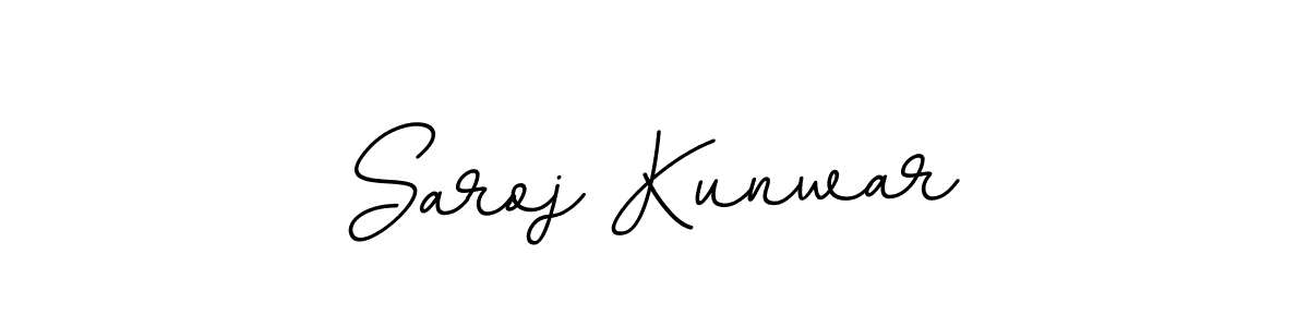How to make Saroj Kunwar name signature. Use BallpointsItalic-DORy9 style for creating short signs online. This is the latest handwritten sign. Saroj Kunwar signature style 11 images and pictures png