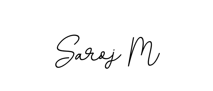 Saroj M stylish signature style. Best Handwritten Sign (BallpointsItalic-DORy9) for my name. Handwritten Signature Collection Ideas for my name Saroj M. Saroj M signature style 11 images and pictures png