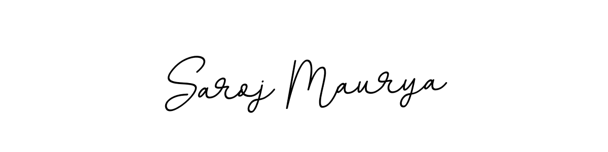 How to make Saroj Maurya name signature. Use BallpointsItalic-DORy9 style for creating short signs online. This is the latest handwritten sign. Saroj Maurya signature style 11 images and pictures png
