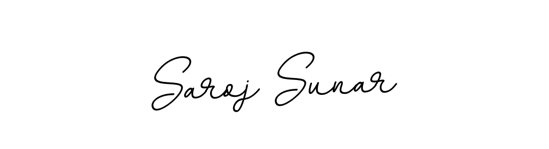 The best way (BallpointsItalic-DORy9) to make a short signature is to pick only two or three words in your name. The name Saroj Sunar include a total of six letters. For converting this name. Saroj Sunar signature style 11 images and pictures png