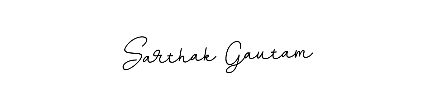 Make a beautiful signature design for name Sarthak Gautam. With this signature (BallpointsItalic-DORy9) style, you can create a handwritten signature for free. Sarthak Gautam signature style 11 images and pictures png