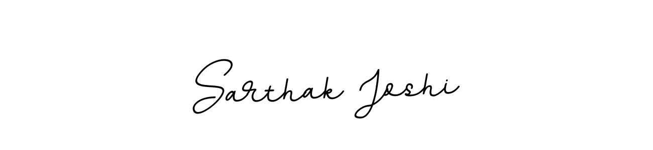 The best way (BallpointsItalic-DORy9) to make a short signature is to pick only two or three words in your name. The name Sarthak Joshi include a total of six letters. For converting this name. Sarthak Joshi signature style 11 images and pictures png