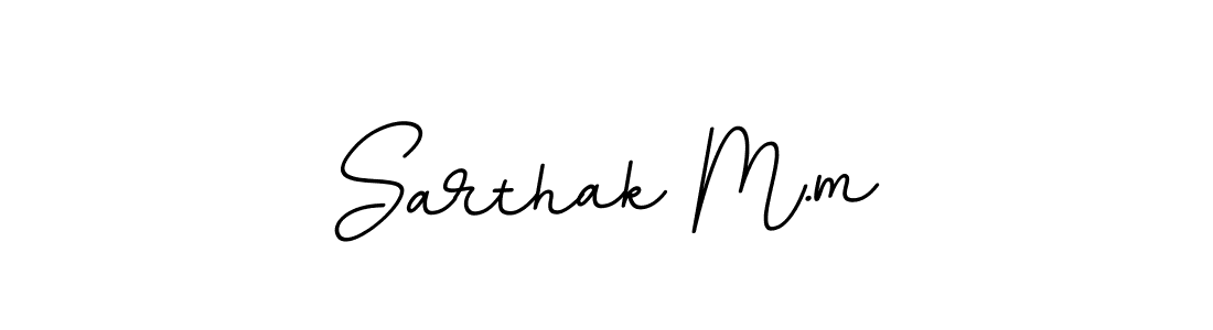 The best way (BallpointsItalic-DORy9) to make a short signature is to pick only two or three words in your name. The name Sarthak M.m include a total of six letters. For converting this name. Sarthak M.m signature style 11 images and pictures png