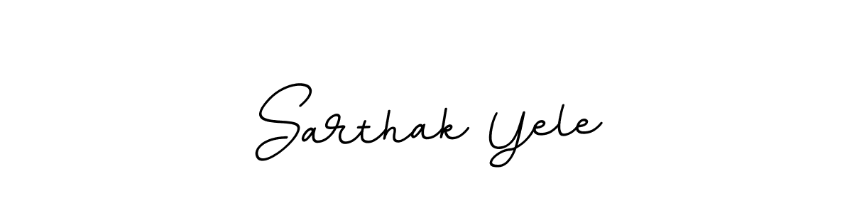 Create a beautiful signature design for name Sarthak Yele. With this signature (BallpointsItalic-DORy9) fonts, you can make a handwritten signature for free. Sarthak Yele signature style 11 images and pictures png