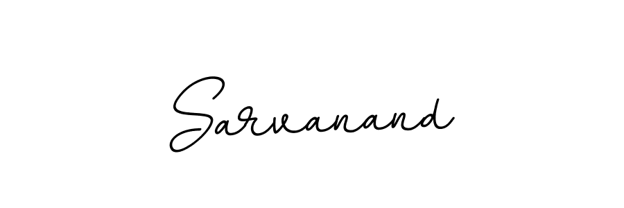 Use a signature maker to create a handwritten signature online. With this signature software, you can design (BallpointsItalic-DORy9) your own signature for name Sarvanand. Sarvanand signature style 11 images and pictures png