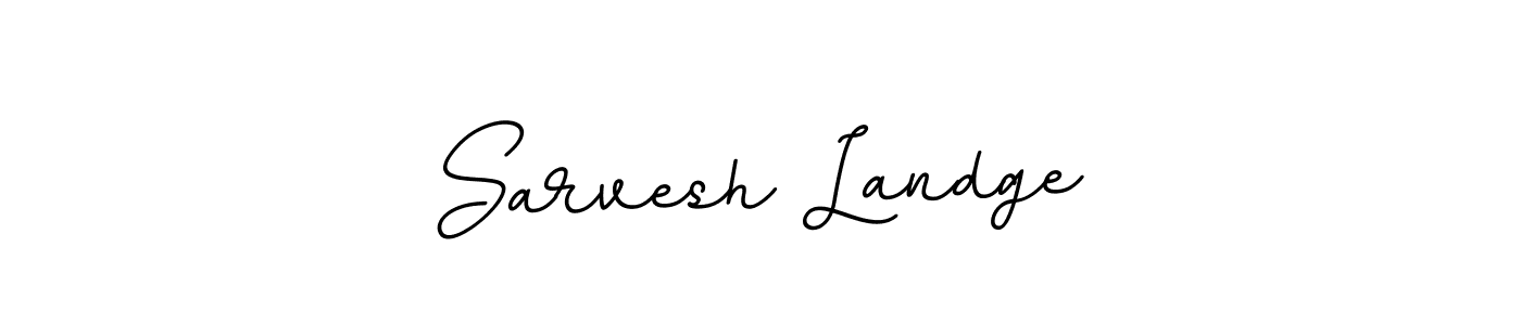 It looks lik you need a new signature style for name Sarvesh Landge. Design unique handwritten (BallpointsItalic-DORy9) signature with our free signature maker in just a few clicks. Sarvesh Landge signature style 11 images and pictures png