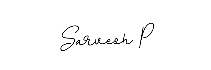 The best way (BallpointsItalic-DORy9) to make a short signature is to pick only two or three words in your name. The name Sarvesh P include a total of six letters. For converting this name. Sarvesh P signature style 11 images and pictures png