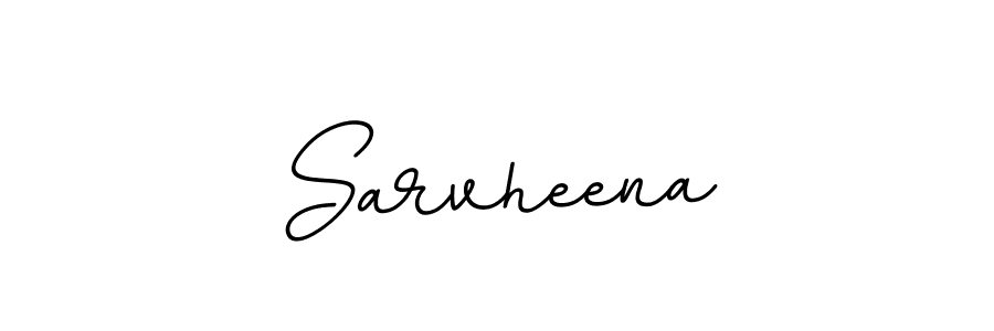 How to make Sarvheena name signature. Use BallpointsItalic-DORy9 style for creating short signs online. This is the latest handwritten sign. Sarvheena signature style 11 images and pictures png