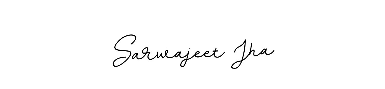 The best way (BallpointsItalic-DORy9) to make a short signature is to pick only two or three words in your name. The name Sarwajeet Jha include a total of six letters. For converting this name. Sarwajeet Jha signature style 11 images and pictures png