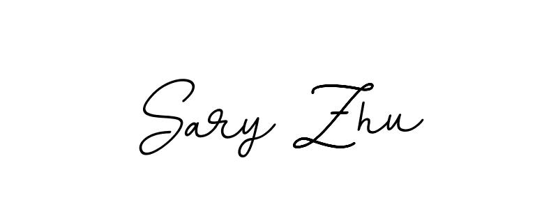 Sary Zhu stylish signature style. Best Handwritten Sign (BallpointsItalic-DORy9) for my name. Handwritten Signature Collection Ideas for my name Sary Zhu. Sary Zhu signature style 11 images and pictures png