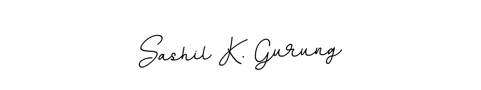 Also we have Sashil K. Gurung name is the best signature style. Create professional handwritten signature collection using BallpointsItalic-DORy9 autograph style. Sashil K. Gurung signature style 11 images and pictures png