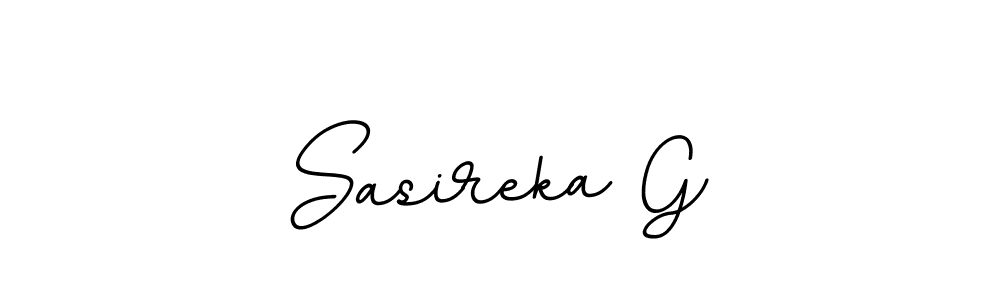 if you are searching for the best signature style for your name Sasireka G. so please give up your signature search. here we have designed multiple signature styles  using BallpointsItalic-DORy9. Sasireka G signature style 11 images and pictures png