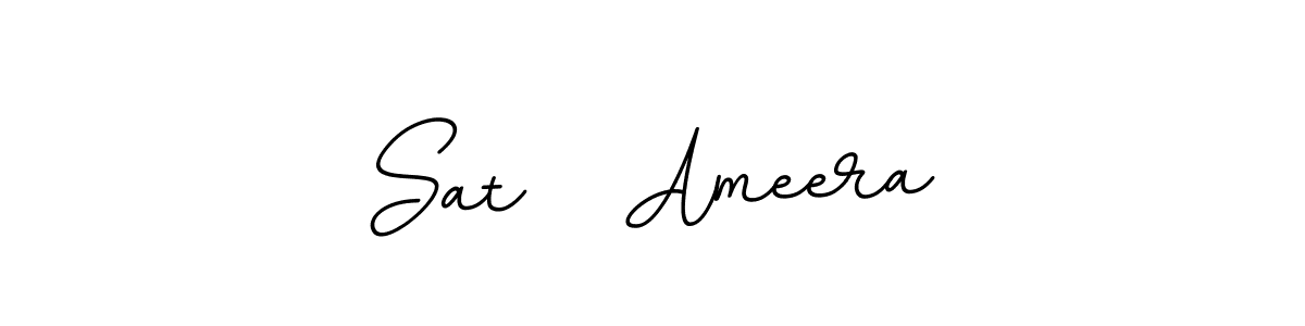 Sat   Ameera stylish signature style. Best Handwritten Sign (BallpointsItalic-DORy9) for my name. Handwritten Signature Collection Ideas for my name Sat   Ameera. Sat   Ameera signature style 11 images and pictures png