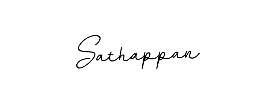 Use a signature maker to create a handwritten signature online. With this signature software, you can design (BallpointsItalic-DORy9) your own signature for name Sathappan. Sathappan signature style 11 images and pictures png