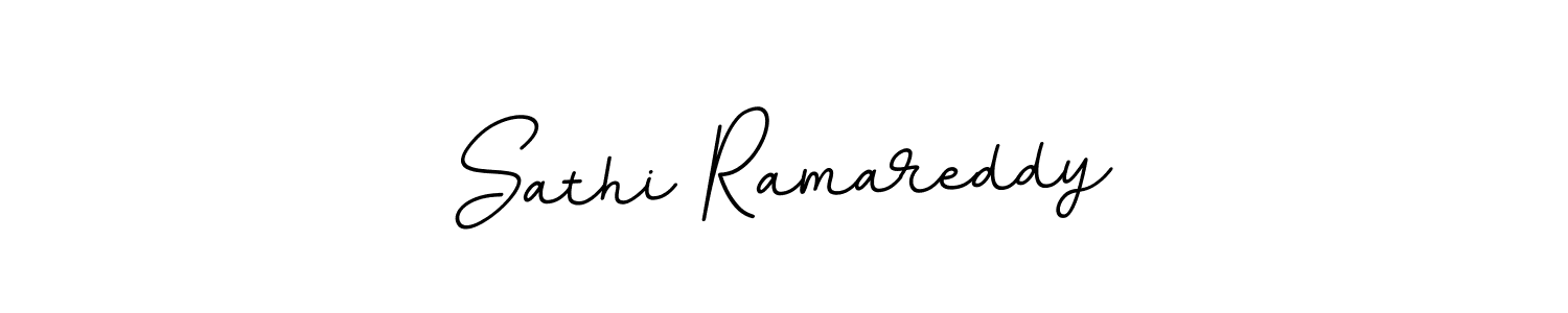Design your own signature with our free online signature maker. With this signature software, you can create a handwritten (BallpointsItalic-DORy9) signature for name Sathi Ramareddy. Sathi Ramareddy signature style 11 images and pictures png